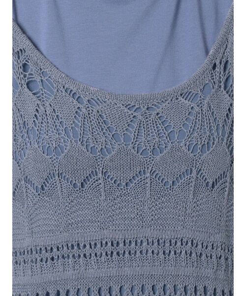 LAGUNAMOON（ラグナムーン）の「編み柄レイヤードニットワンピース（ワンピース・レディース・ブラウン/ホワイト/ブルー・SMALL/MEDIUM）」の18枚目の写真