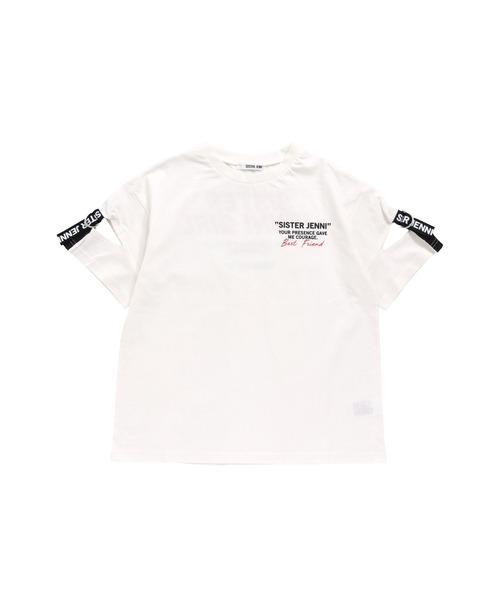 SISTER JENNI（SISTER JENNI）の「ロゴテープ切替Tシャツ（Tシャツ/カットソー・キッズ・ベージュ/オフホワイト/ブラック・130cm/140cm/150cm/160cm）」の19枚目の写真