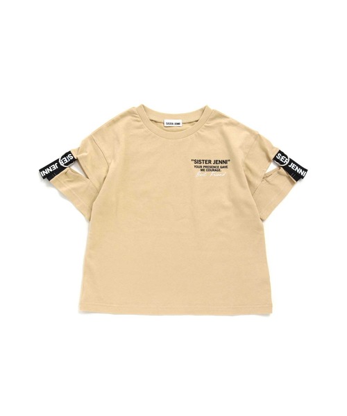 SISTER JENNI（SISTER JENNI）の「ロゴテープ切替Tシャツ（Tシャツ/カットソー・キッズ・ベージュ/オフホワイト/ブラック・130cm/140cm/150cm/160cm）」の11枚目の写真
