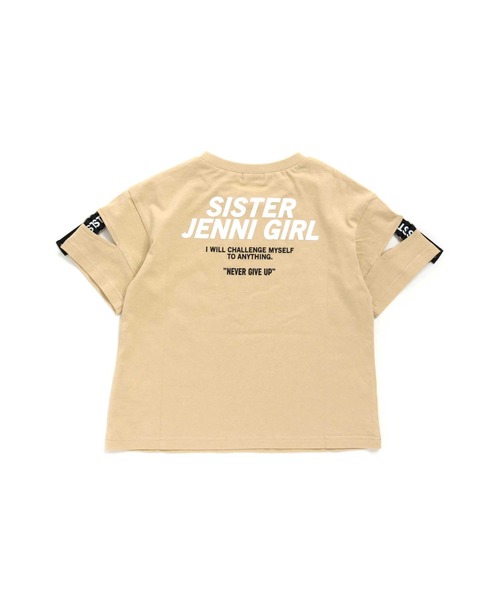 SISTER JENNI（SISTER JENNI）の「ロゴテープ切替Tシャツ（Tシャツ/カットソー・キッズ・ベージュ/オフホワイト/ブラック・130cm/140cm/150cm/160cm）」の12枚目の写真