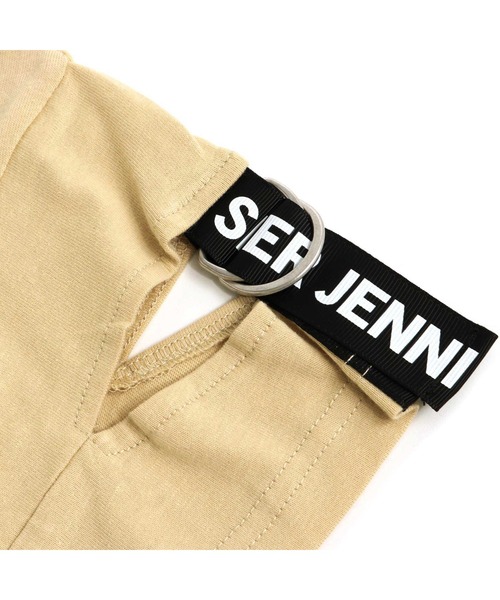 SISTER JENNI（SISTER JENNI）の「ロゴテープ切替Tシャツ（Tシャツ/カットソー・キッズ・ベージュ/オフホワイト/ブラック・130cm/140cm/150cm/160cm）」の18枚目の写真