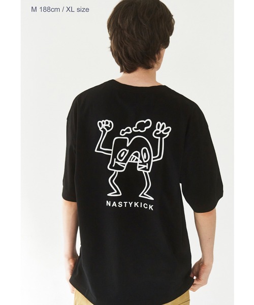 在庫一掃最安挑戦 Nastykick Ns K ナスティーキック N Monster Tee バックプリント 半袖tシャツ 絶妙 Www Akronautoauction Com