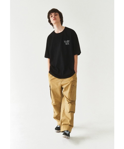 NASTY KICK（ナスティーキック）の「『NASTYKICK/NS+K/ナスティーキック』N MONSTER TEE/バックプリント 半袖Tシャツ（Tシャツ/カットソー・メンズ・ホワイト/ブラック・M/L）」の6枚目の写真