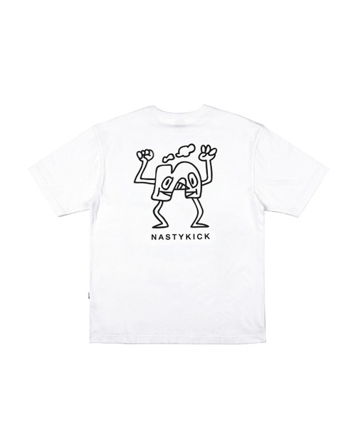 NASTY KICK（ナスティーキック）の「『NASTYKICK/NS+K/ナスティーキック』N MONSTER TEE/バックプリント 半袖Tシャツ（Tシャツ/カットソー・メンズ・ホワイト/ブラック・M/L）」の8枚目の写真
