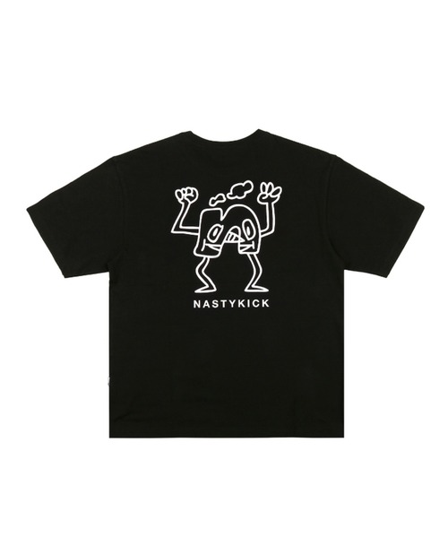 NASTY KICK（ナスティーキック）の「『NASTYKICK/NS+K/ナスティーキック』N MONSTER TEE/バックプリント 半袖Tシャツ（Tシャツ/カットソー・メンズ・ホワイト/ブラック・M/L）」の10枚目の写真