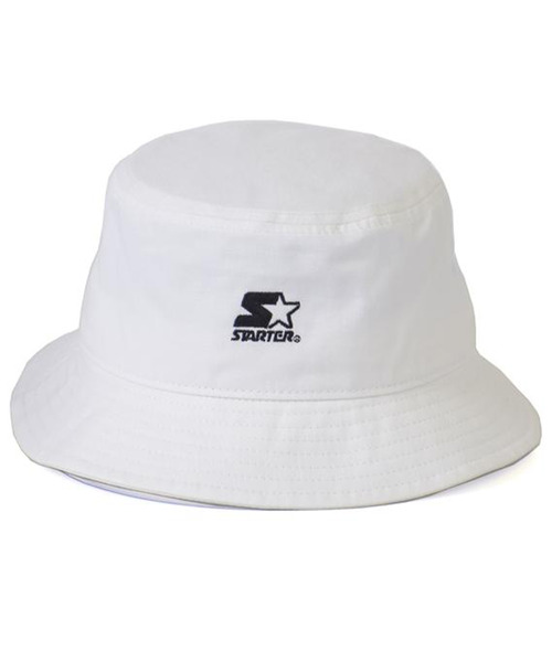 STARTER（スターター）の「STARTER/スターター ハット C.TWILL BUCKET HAT 107192002（ハット・メンズ・ホワイト/ブラック/ブラウン・FREE）」の2枚目の写真