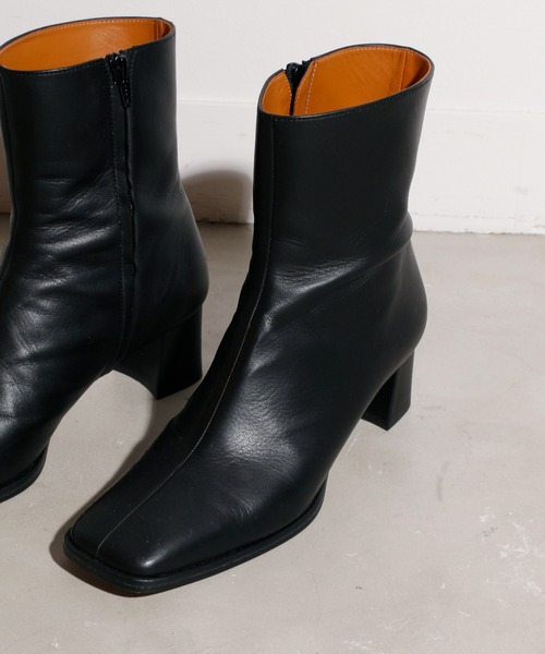 JANESMITH（ジェーンスミス）の「JANESMITH ジェーンスミス / SQUARE TOE SHORT BOOTS スクエアトゥショートレザーブーツ / 21WSHO-#912L（ブーツ・レディース・キナリ/バーガンディー/ブラック/シルバー・35.5/36/36.5/37/37.5/38）」の11枚目の写真