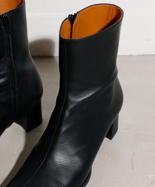 JANESMITH（ジェーンスミス）の「JANESMITH ジェーンスミス / SQUARE TOE SHORT BOOTS スクエアトゥショートレザーブーツ / 21WSHO-#912L（ブーツ・レディース・キナリ/バーガンディー/ブラック/シルバー・35.5/36/36.5/37/37.5/38）」の14枚目の写真