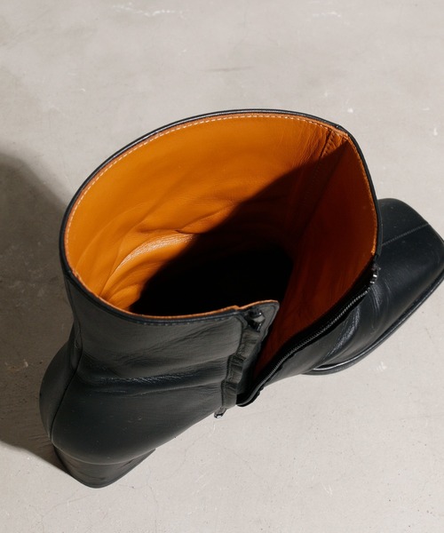 JANESMITH（ジェーンスミス）の「JANESMITH ジェーンスミス / SQUARE TOE SHORT BOOTS スクエアトゥショートレザーブーツ / 21WSHO-#912L（ブーツ・レディース・キナリ/バーガンディー/ブラック/シルバー・35.5/36/36.5/37/37.5/38）」の18枚目の写真