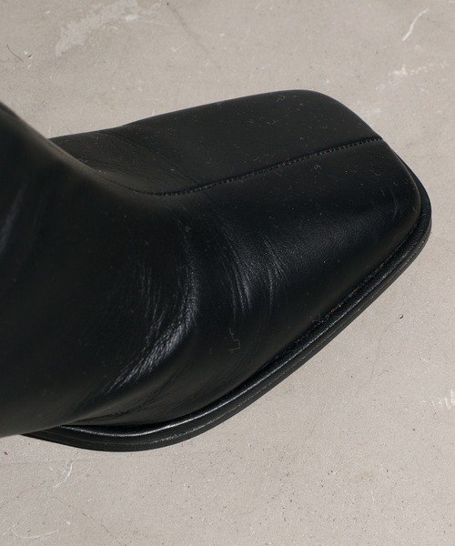 JANESMITH（ジェーンスミス）の「JANESMITH ジェーンスミス / SQUARE TOE SHORT BOOTS スクエアトゥショートレザーブーツ / 21WSHO-#912L（ブーツ・レディース・キナリ/バーガンディー/ブラック/シルバー・35.5/36/36.5/37/37.5/38）」の21枚目の写真