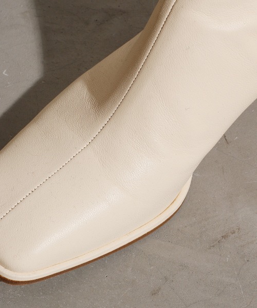 JANESMITH（ジェーンスミス）の「JANESMITH ジェーンスミス / SQUARE TOE SHORT BOOTS スクエアトゥショートレザーブーツ / 21WSHO-#912L（ブーツ・レディース・キナリ/バーガンディー/ブラック/シルバー・35.5/36/36.5/37/37.5/38）」の12枚目の写真