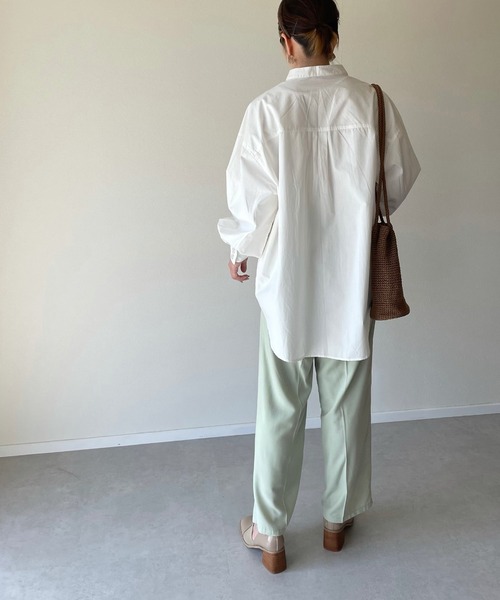 y/m by misato（イムバイミサト）の「テロトラウザーパンツ（スラックス・レディース・ブラック/グリーン/オレンジ/ベージュ・FREE）」の17枚目の写真