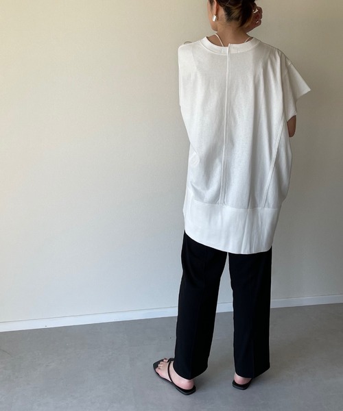 y/m by misato（イムバイミサト）の「テロトラウザーパンツ（スラックス・レディース・ブラック/グリーン/オレンジ/ベージュ・FREE）」の16枚目の写真