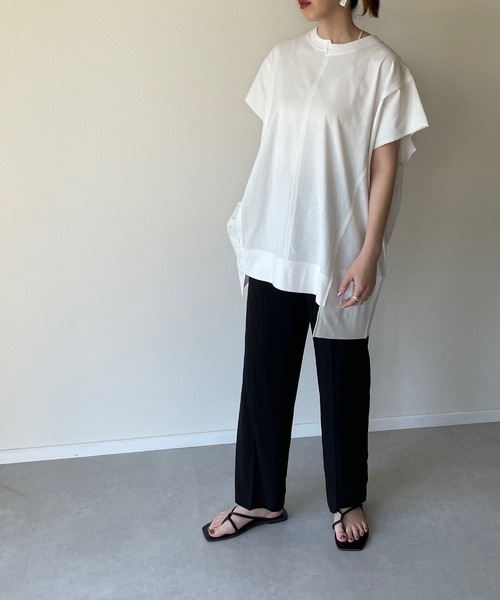 y/m by misato（イムバイミサト）の「テロトラウザーパンツ（スラックス・レディース・ブラック/グリーン/オレンジ/ベージュ・FREE）」の11枚目の写真