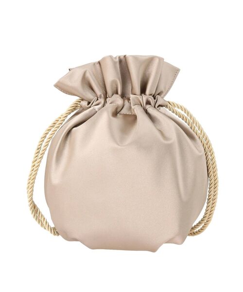 LAGUNAMOON(ラグナムーン)の「LADY巾着サテンBAG(ハンドバッグ・レディース・ゴールド・FREE)」の7枚目の写真