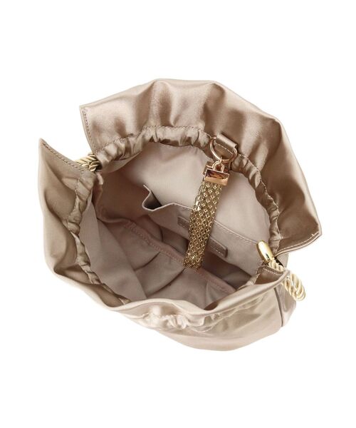 LAGUNAMOON(ラグナムーン)の「LADY巾着サテンBAG(ハンドバッグ・レディース・ゴールド・FREE)」の10枚目の写真