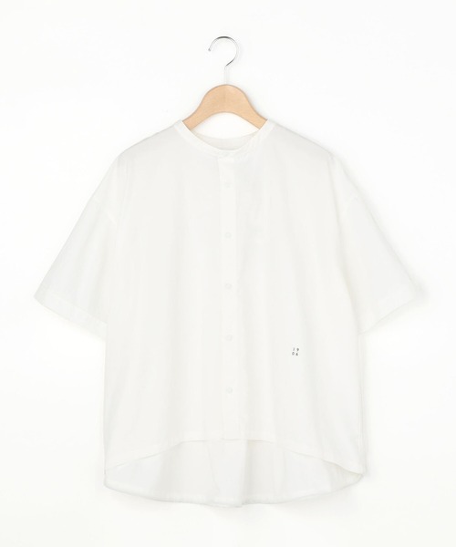 GYMPHLEX(ジムフレックス)の「◇【1906】半袖ドローコードシャツ PEB WOMEN(シャツ/ブラウス・レディース・ホワイト/ライトグレー/サックスブルー/ダークグレー・14)」の1枚目の写真