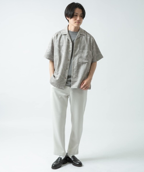 ITEMS URBANRESEARCH（アイテムズ アーバンリサーチ）の「ロゴプリント オープンカラー半袖シャツ（シャツ/ブラウス・メンズ・ミント/ブラック/ピンク/ベージュ・MEDIUM/LARGE）」の10枚目の写真