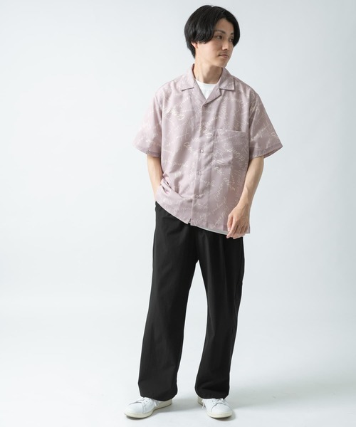 ITEMS URBANRESEARCH（アイテムズ アーバンリサーチ）の「ロゴプリント オープンカラー半袖シャツ（シャツ/ブラウス・メンズ・ミント/ブラック/ピンク/ベージュ・MEDIUM/LARGE）」の16枚目の写真