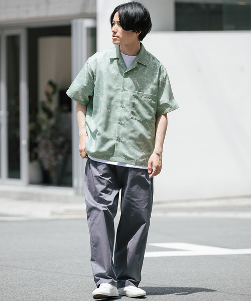 ITEMS URBANRESEARCH（アイテムズ アーバンリサーチ）の「ロゴプリント オープンカラー半袖シャツ（シャツ/ブラウス・メンズ・ミント/ブラック/ピンク/ベージュ・MEDIUM/LARGE）」の17枚目の写真