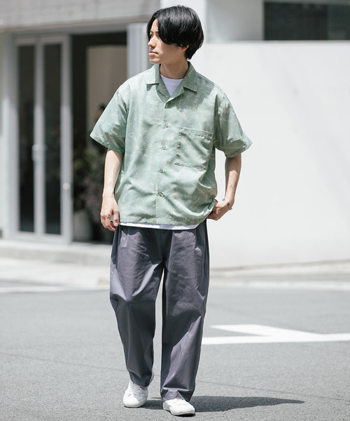 ITEMS URBANRESEARCH（アイテムズ アーバンリサーチ）の「ロゴプリント オープンカラー半袖シャツ（シャツ/ブラウス・メンズ・ミント/ブラック/ピンク/ベージュ・MEDIUM/LARGE）」の20枚目の写真