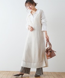 2wayロングメッシュニットベスト