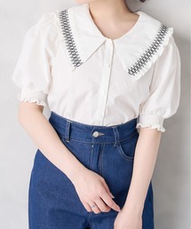 OLIVE des OLIVE | スモッキングカラーブラウス(シャツ/ブラウス)