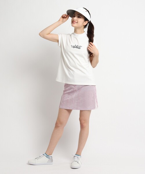 adabat(アダバット)の「◆【フレアシルエット】フレンチスリーブ モックネックプルオーバー(Tシャツ/カットソー・レディース・ホワイト/ブラック・40/38/36)」の7枚目の写真