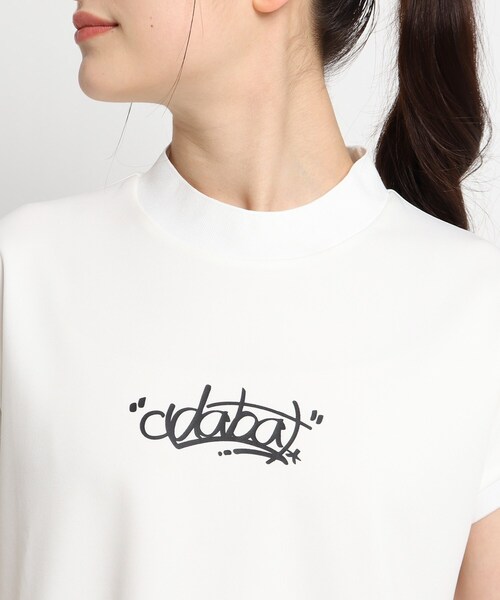 adabat(アダバット)の「◆【フレアシルエット】フレンチスリーブ モックネックプルオーバー(Tシャツ/カットソー・レディース・ホワイト/ブラック・40/38/36)」の12枚目の写真