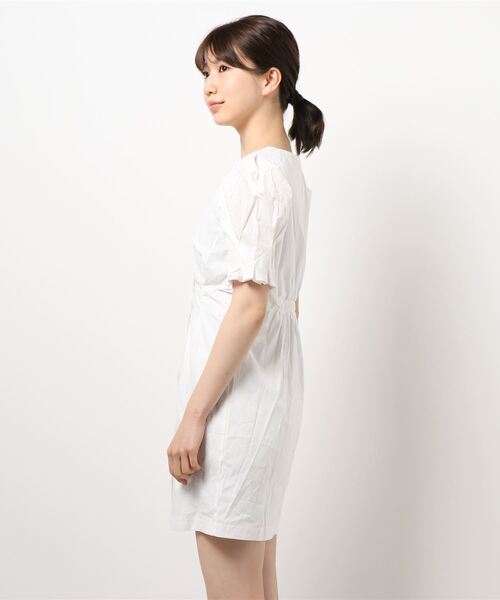 Jasmine Grandiflorum（ジャスミングランディフローラム）の「【Jasmine】スクエアネック パワショル ミニワンピース (SS)（ワンピース・レディース・ホワイト/ブラック/ブルー・SMALL/LARGE/MEDIUM）」の14枚目の写真