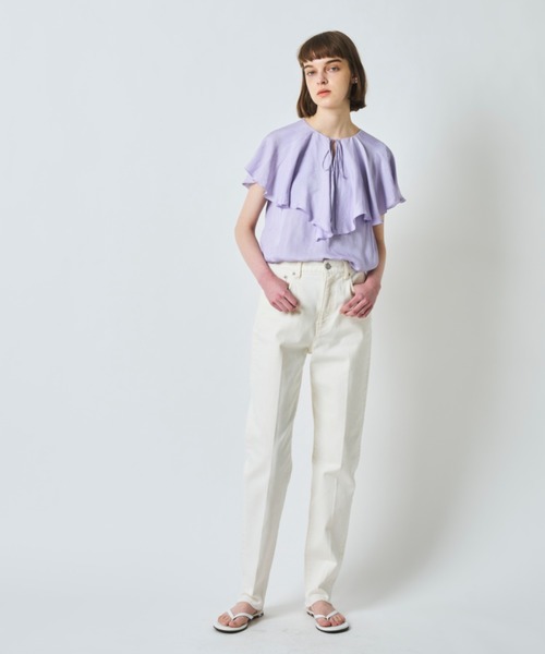 N.O.R.C（ノーク）の「フリルカラーブラウス（シャツ/ブラウス・レディース・ラベンダー/ブラック/ピンク/アイボリー・M/S）」の13枚目の写真