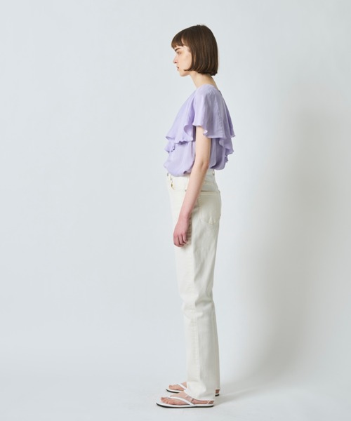 N.O.R.C（ノーク）の「フリルカラーブラウス（シャツ/ブラウス・レディース・ラベンダー/ブラック/ピンク/アイボリー・M/S）」の15枚目の写真