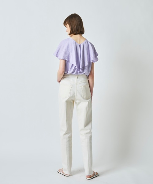 N.O.R.C（ノーク）の「フリルカラーブラウス（シャツ/ブラウス・レディース・ラベンダー/ブラック/ピンク/アイボリー・M/S）」の5枚目の写真