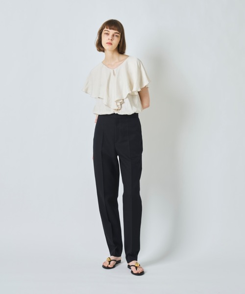 N.O.R.C（ノーク）の「フリルカラーブラウス（シャツ/ブラウス・レディース・ラベンダー/ブラック/ピンク/アイボリー・M/S）」の7枚目の写真