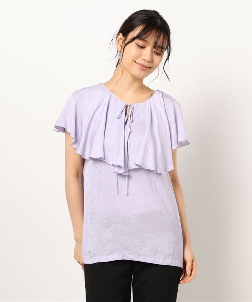 N.O.R.C（ノーク）の「フリルカラーブラウス（シャツ/ブラウス・レディース・ラベンダー/ブラック/ピンク/アイボリー・M/S）」の20枚目の写真