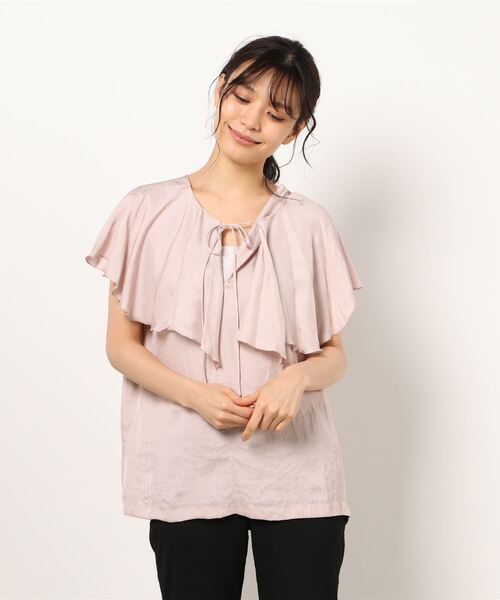 N.O.R.C（ノーク）の「フリルカラーブラウス（シャツ/ブラウス・レディース・ラベンダー/ブラック/ピンク/アイボリー・M/S）」の21枚目の写真