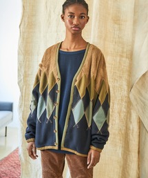 AlexanderLeeChang アレキサンダーリーチャン / ARGYLE FLEECE CARDIGAN アーガイルフリースカーディガン / AC032103