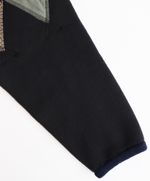 AlexanderLeeChang（アレキサンダーリーチャン）の「AlexanderLeeChang アレキサンダーリーチャン / ARGYLE FLEECE CARDIGAN アーガイルフリースカーディガン / AC032103（カーディガン/ボレロ・メンズ・サンドベージュ/ブラック・3/2）」の15枚目の写真