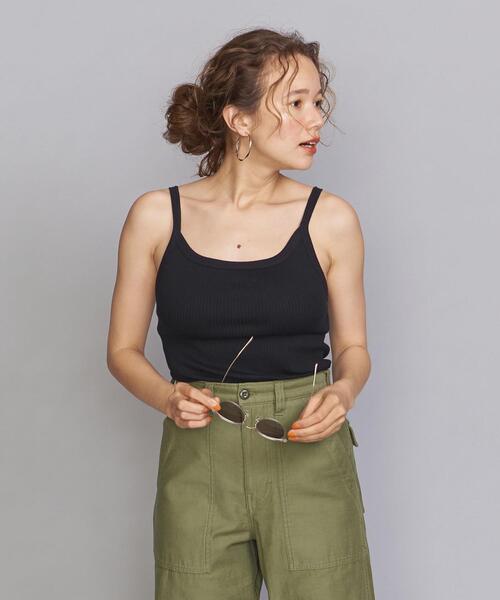 Lepidos（レピドス）の「＜Lepidos＞スクエアネックニットキャミソール ◆（キャミソール・レディース・ホワイト/ブラック/モカ・FREE）」の3枚目の写真