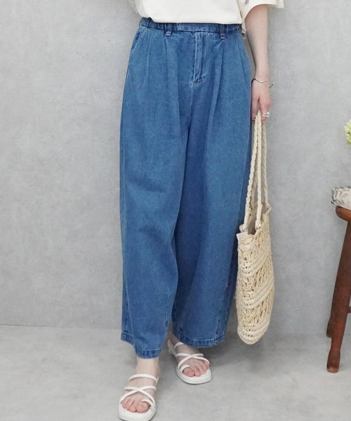 SELECT LEVERY(セレクトリベリー)の「デニムサーカスパンツ(デニムパンツ・レディース・ライトブルー/ネイビー/ブルー/ワンウォッシュ/ストライプ/ブルー系その他・SMALL/MEDIUM/LARGE/X-LARGE)」の7枚目の写真