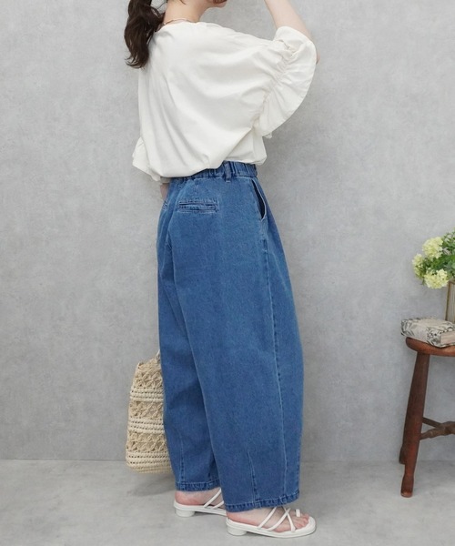 SELECT LEVERY(セレクトリベリー)の「デニムサーカスパンツ(デニムパンツ・レディース・ライトブルー/ネイビー/ブルー/ワンウォッシュ/ストライプ/ブルー系その他・SMALL/MEDIUM/LARGE/X-LARGE)」の8枚目の写真