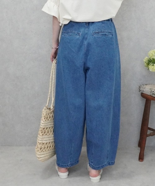 SELECT LEVERY(セレクトリベリー)の「デニムサーカスパンツ(デニムパンツ・レディース・ライトブルー/ネイビー/ブルー/ワンウォッシュ/ストライプ/ブルー系その他・SMALL/MEDIUM/LARGE/X-LARGE)」の9枚目の写真