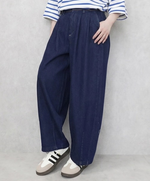 SELECT LEVERY(セレクトリベリー)の「デニムサーカスパンツ(デニムパンツ・レディース・ライトブルー/ネイビー/ブルー/ワンウォッシュ/ストライプ/ブルー系その他・SMALL/MEDIUM/LARGE/X-LARGE)」の11枚目の写真