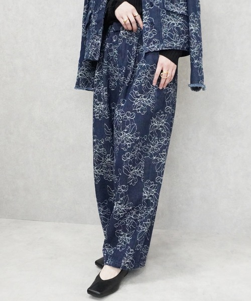 SELECT LEVERY(セレクトリベリー)の「デニムサーカスパンツ(デニムパンツ・レディース・ライトブルー/ネイビー/ブルー/ワンウォッシュ/ストライプ/ブルー系その他・SMALL/MEDIUM/LARGE/X-LARGE)」の22枚目の写真