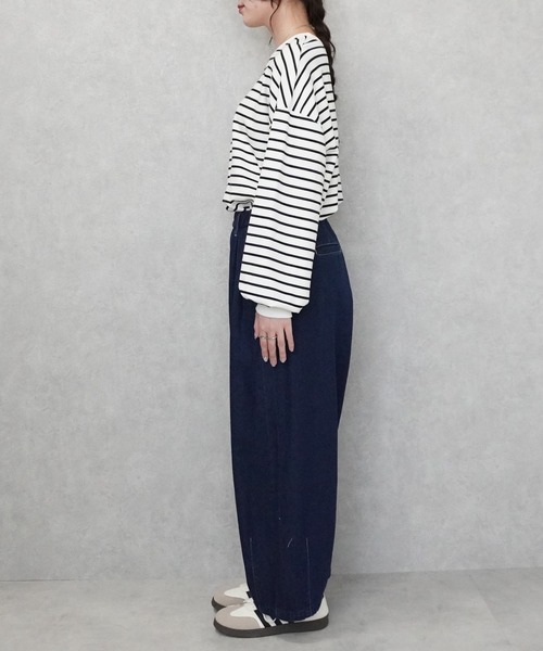 SELECT LEVERY(セレクトリベリー)の「デニムサーカスパンツ(デニムパンツ・レディース・ライトブルー/ネイビー/ブルー/ワンウォッシュ/ストライプ/ブルー系その他・SMALL/MEDIUM/LARGE/X-LARGE)」の13枚目の写真