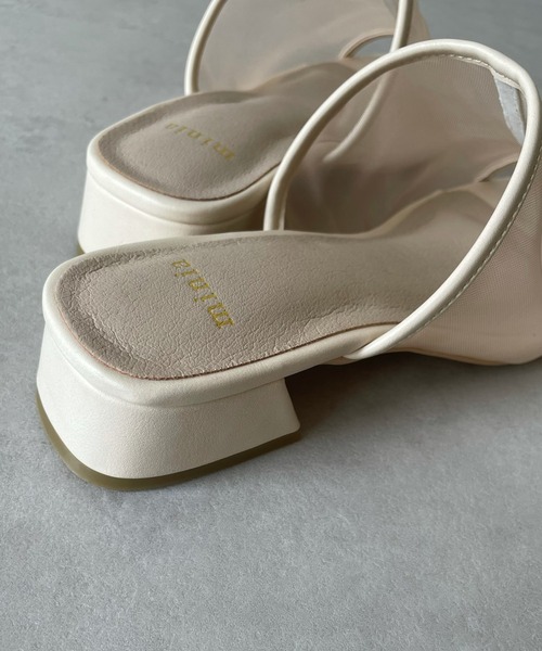 y/m by misato(イムバイミサト)の「メッシュミュール(サンダル・レディース・ブラウン/アイボリー・SMALL/MEDIUM/LARGE)」の3枚目の写真