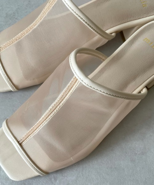 y/m by misato(イムバイミサト)の「メッシュミュール(サンダル・レディース・ブラウン/アイボリー・SMALL/MEDIUM/LARGE)」の4枚目の写真
