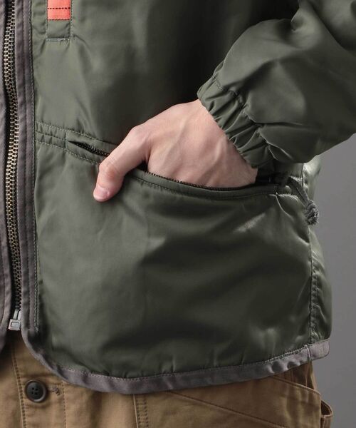 AVIREX(アヴィレックス)の「ミリタリー ジップ カーディガン / MILITARY ZIP CARDIGAN / アヴィレックス / AVIREX(ノーカラージャケット・メンズ・ブラック/セージグリーン/タン・MEDIUM/LARGE/X-LARGE/XX-LARGE)」の9枚目の写真