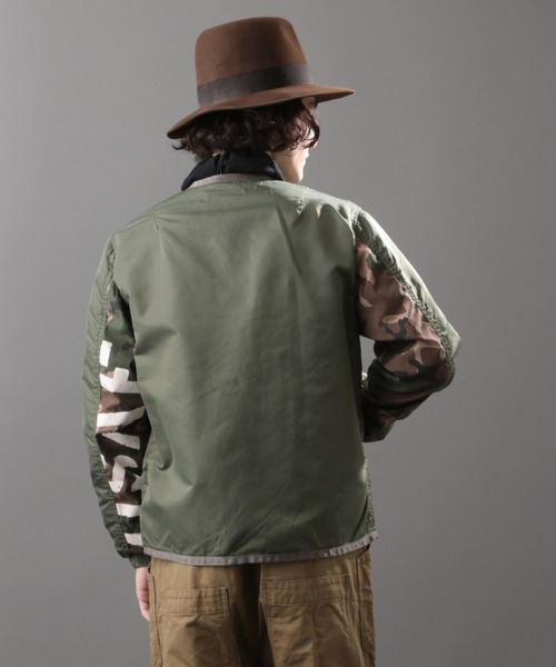 AVIREX(アヴィレックス)の「ミリタリー ジップ カーディガン / MILITARY ZIP CARDIGAN / アヴィレックス / AVIREX(ノーカラージャケット・メンズ・ブラック/セージグリーン/タン・MEDIUM/LARGE/X-LARGE/XX-LARGE)」の18枚目の写真