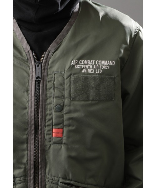 AVIREX(アヴィレックス)の「ミリタリー ジップ カーディガン / MILITARY ZIP CARDIGAN / アヴィレックス / AVIREX(ノーカラージャケット・メンズ・ブラック/セージグリーン/タン・MEDIUM/LARGE/X-LARGE/XX-LARGE)」の20枚目の写真